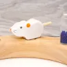 topolino bianco, anello di compleanno in legno topolini bianco