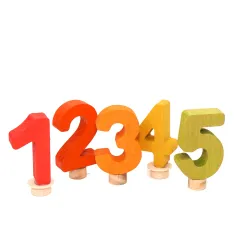 Birthday rings number set 1-5 in colourful, birthday ring ornaments
