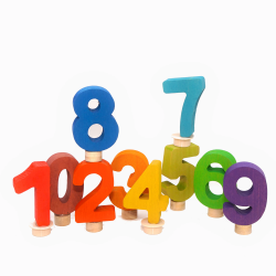 number Set 1-9 +0 colourful birthday ring ornaments