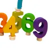 bunte Zahlenstecker Set 6-9 +0  Geburtstagsringe Zahlen Steckfigur