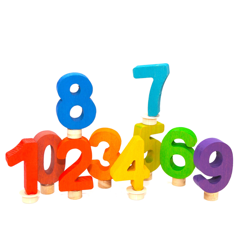 Zahlenstecker Set 1-9 +0 Jahresringe