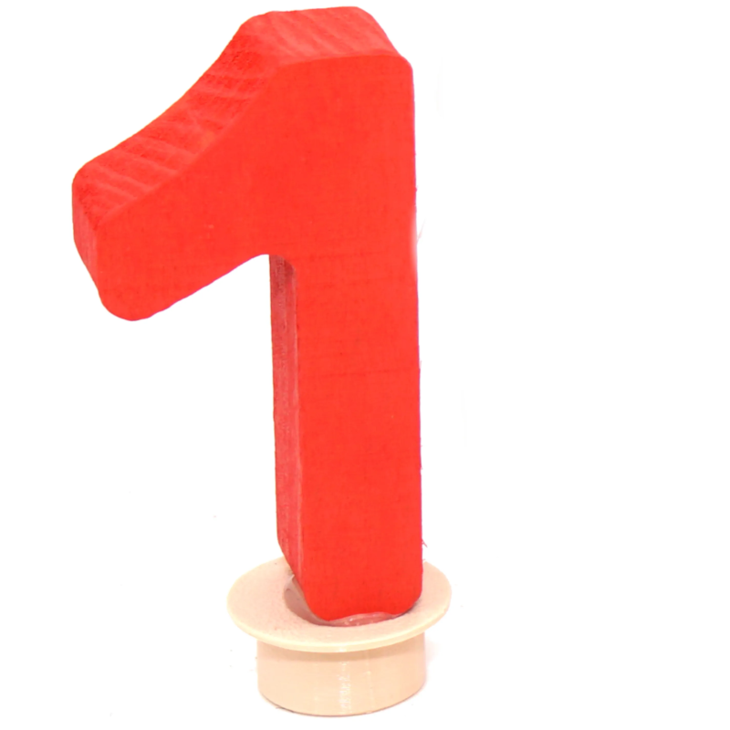 Zahlenstecker Zahl 1 Jahresringe