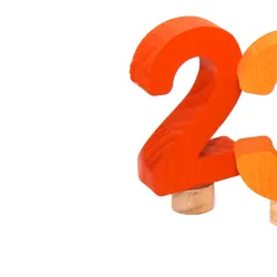 bunte Zahlenstecker Zahl aus Holz, Geburtstagsringe Zahl Steckfigur
