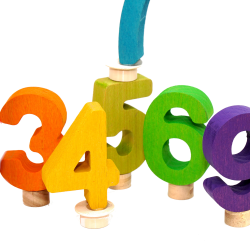 Number 5 colourful birthday ring ornaments