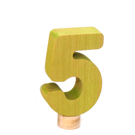 Number 5 colourful birthday ring ornaments