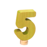 Number 5 colourful birthday ring ornaments