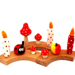 Geburtstagskind Holzpilze, Wetter Herbst Geburtstag Glücksbringer