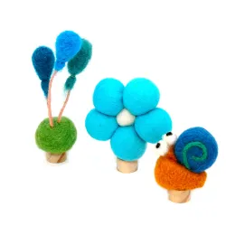birthday set, felt ornaments, felt ballon ornaments, happy B-day