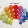 Filzkugeln Baby Mobiles DIY Regenbogen