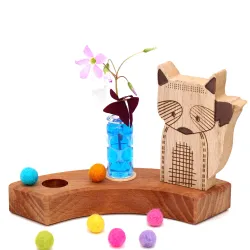 Raccoon Birthday wood ring ornaments, Birthday raccoon toddler gift