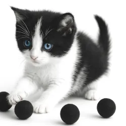 Cat toy balls 4cm felt balls, cats toy washable quality from Stuttgart