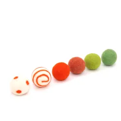 Balles de jouets pour chats, 4cm Balles de feutre chat avec odeur