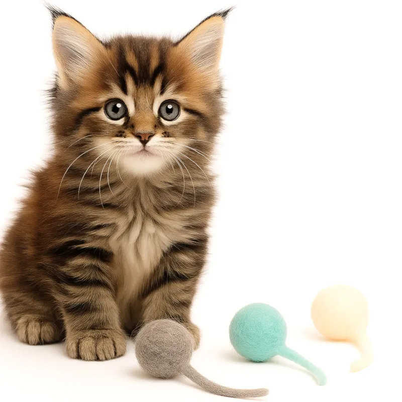 Jouets pour chats Balle en feutre Puschel Jouets pour chats Balle en feutre Puschel