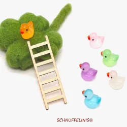 Miniature ducks, decorative for gnomes, bathing ducks miniature