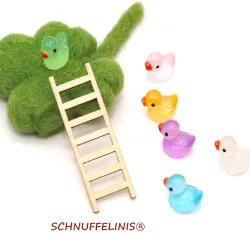Miniature ducks, decorative for gnomes, bathing ducks miniature