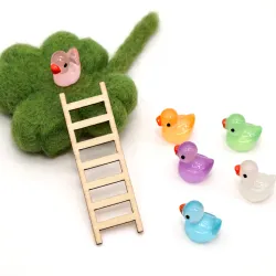 Miniature ducks, decorative for gnomes, bathing ducks miniature