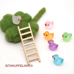 Miniature ducks, decorative for gnomes, bathing ducks miniature
