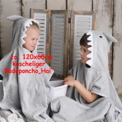 Kinder Badeponcho, Badeponchos, Hai Bademantel, Badtuch Hai, Hai
