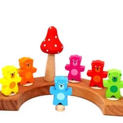 Geburtstagsringe Teddy Bär Bärchen, Bären Stecker Holzringe Teddy