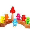 wooden Teddy bear ring plugs, Christmas Birthday plug toddler