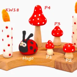 Geburtstagsringe Pilz Holz, Holzpilz Stecker Holzringe, Waldorf Pilz