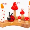 Geburtstagsringe Pilz Holz, Holzpilz Stecker Holzringe, Waldorf Pilz