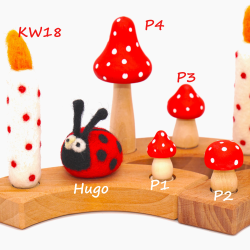 Geburtstagsringe Pilz Holz, Holzpilz Stecker Holzringe, Waldorf Pilz