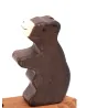 Annual ring wooden plug bear, motif plug birthday bear wooden bear