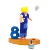 Birthday boy with soccer, felt plugs Birthday, soccer boy blue