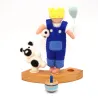 Birthday boy with soccer, felt plugs Birthday, soccer boy blue
