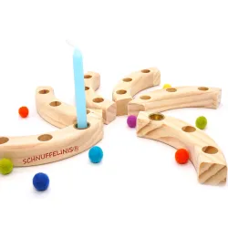 Candele di compleanno arcobaleno, piramidali semplici, Bambini candele