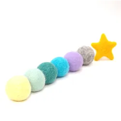 Cat toy balls 4cm/1,57inch felt balls, cats toy quality from Stuttgart