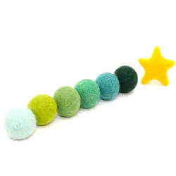 Cat toy balls 4cm/1,57inch felt balls, cats toy quality from Stuttgart