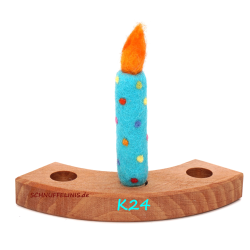 Geburtstagskerzen gepunktet Filzkerze K24 Schnuffelinis