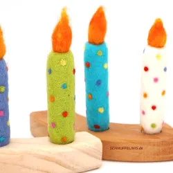 Bougies en feutre, sans risque d'incendie, Bougies à pois feutre