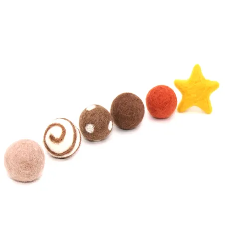 Cat toy balls 4cm/1,57inch felt balls, cats toy quality from Stuttgart