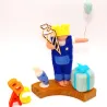 School boy with cone, back to school felt plugs boys