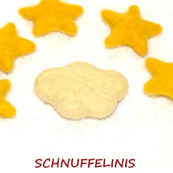 Set di taler con stelle di feltro, Nuvola di feltro creme