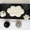 Set di taler con stelle di feltro, Nuvola di feltro bianco