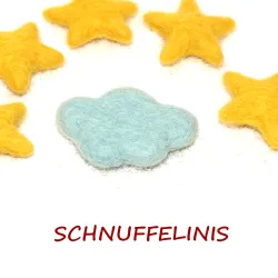 Felt cloud mint, felted clouds DIY craft mobile, Baby felt mobile