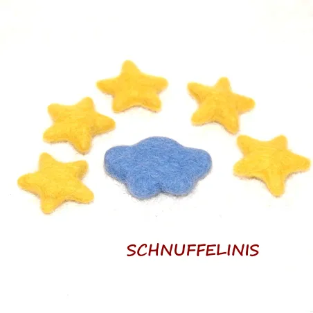 Nuvola di feltro azzurro