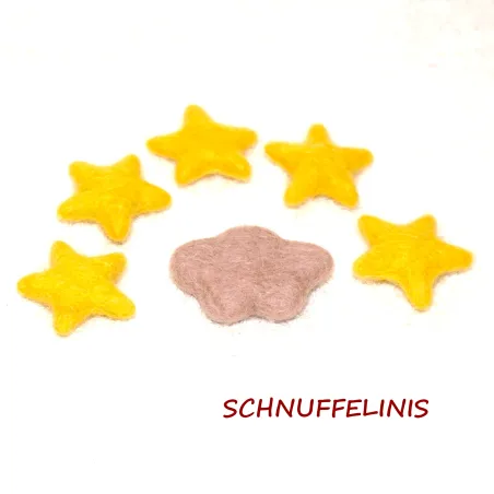 Filzwolke Wolke beige, Wolken Baby Mobile, Filzkugeln Mobile Zubehör