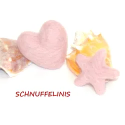 felt hearts, baby mobile ornaments, wool felted hearts