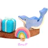 Arcobaleno pastello motivo anelli annuali, bambini amano arcobaleno