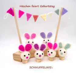 Guirlande de fanions en feutre pink, princesse chaîne de fanions