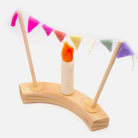 Guirlande de fanions en feutre pink, princesse chaîne de fanions