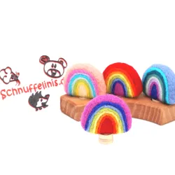 Arcobaleno pastello motivo anelli annuali, bambini amano arcobaleno