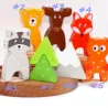 Gufo 5 motivi anelli albero spine, Agnello di legno festoso anelli annuali gufo