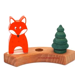 Geburtstagsringe Fuchs Waldtiere, Stecker Holzringe Fuchs