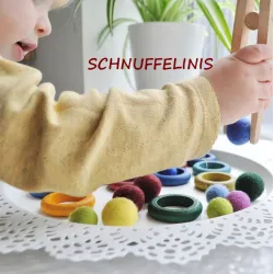 Montessori Freispiel, Waldorf Material Filzkugeln & Holz, Kinderküche